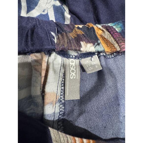 ASOS Wide-Leg Crane Print Pants – US 4 / EU 36 / UK 8 - Picture 3 of 5